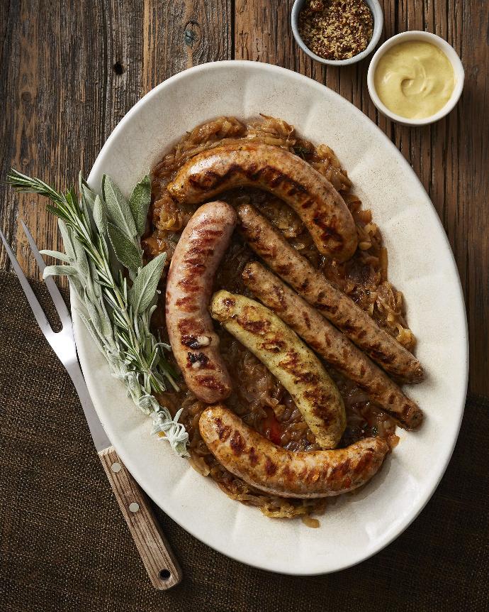 [1246] Home-made broccoli and cheddar sausages (paquet de 3)