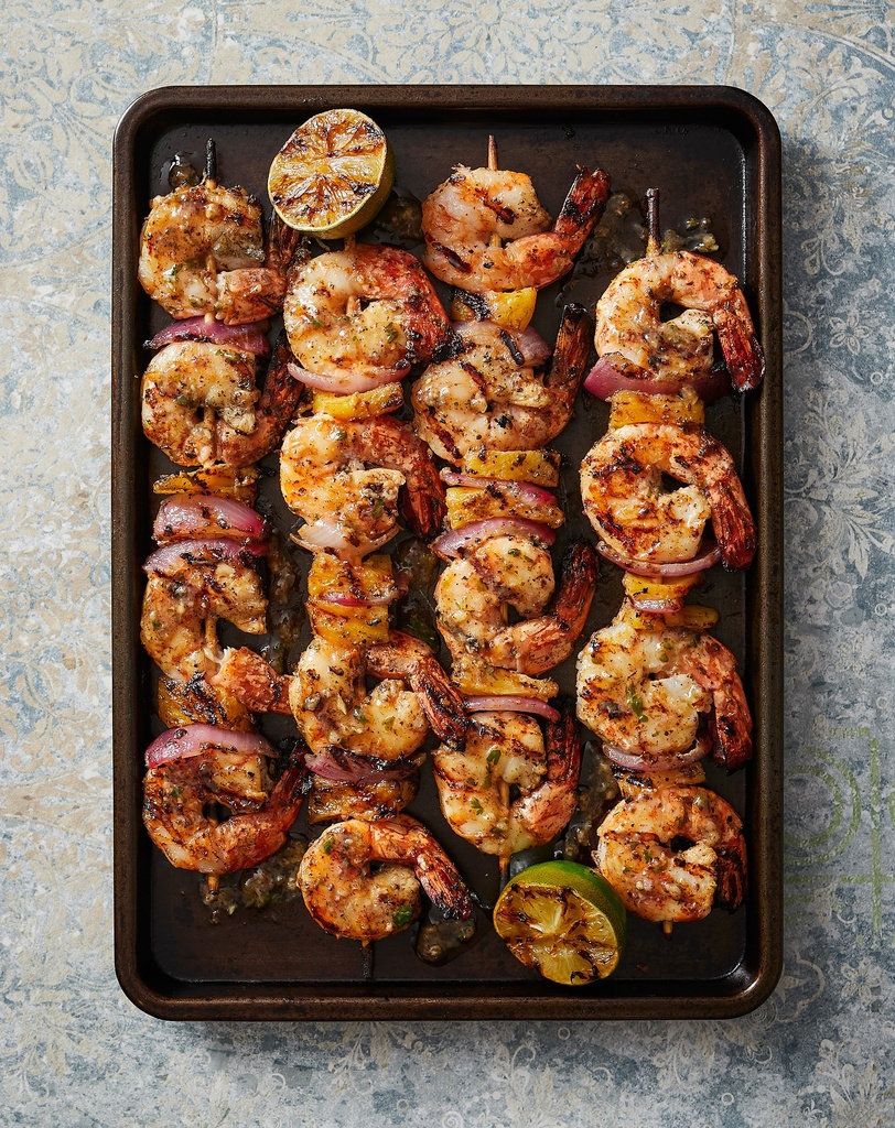 [1218] Sri lanka black curry marinated shrimp skewer (1 portion)