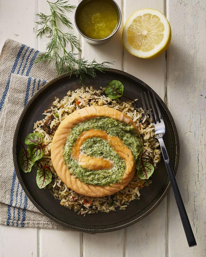 [1375] Saumon à la florentine (1 portion)