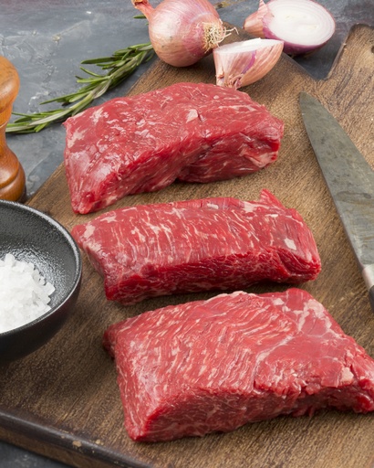 [032] Steak de bavette AAA+ du Québec (ferme Nordest) (12 portions)