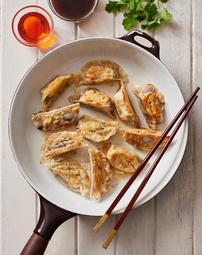 Dumplings japonais végan (Gyozas) - à l'impossible boeuf à base de plantes
