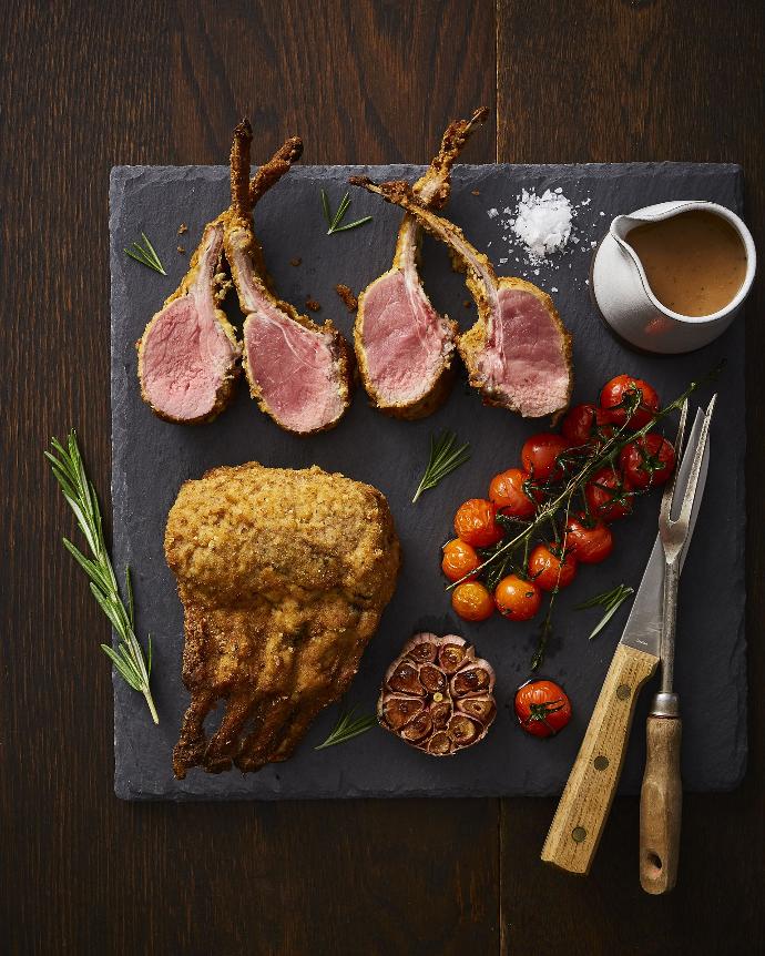 Carré d'agneau du Québec à la française (sauce incluse)
