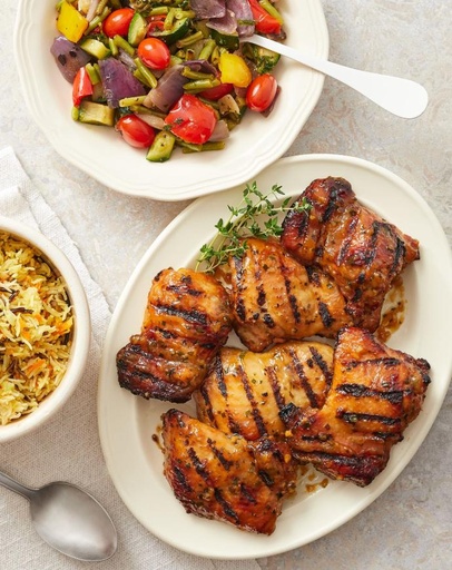 Boneless thigh with garlic &amp; honey