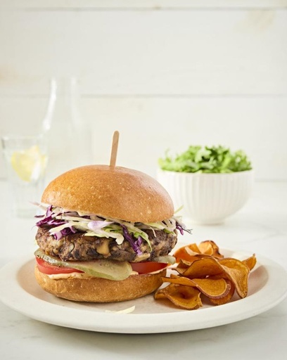Veggie burger with mushroom