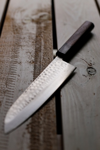 [M133S8170] Couteau Miki Tsuchime - Santoku 165mm