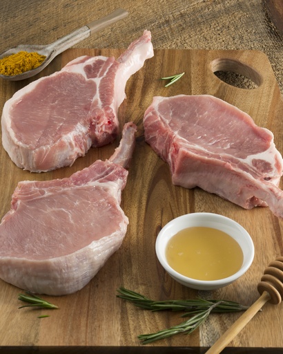Québec pork chop with bone